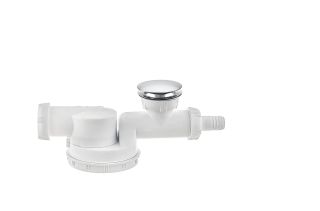 Универсальный Слив для ванны без перелива цвет ХРОМ